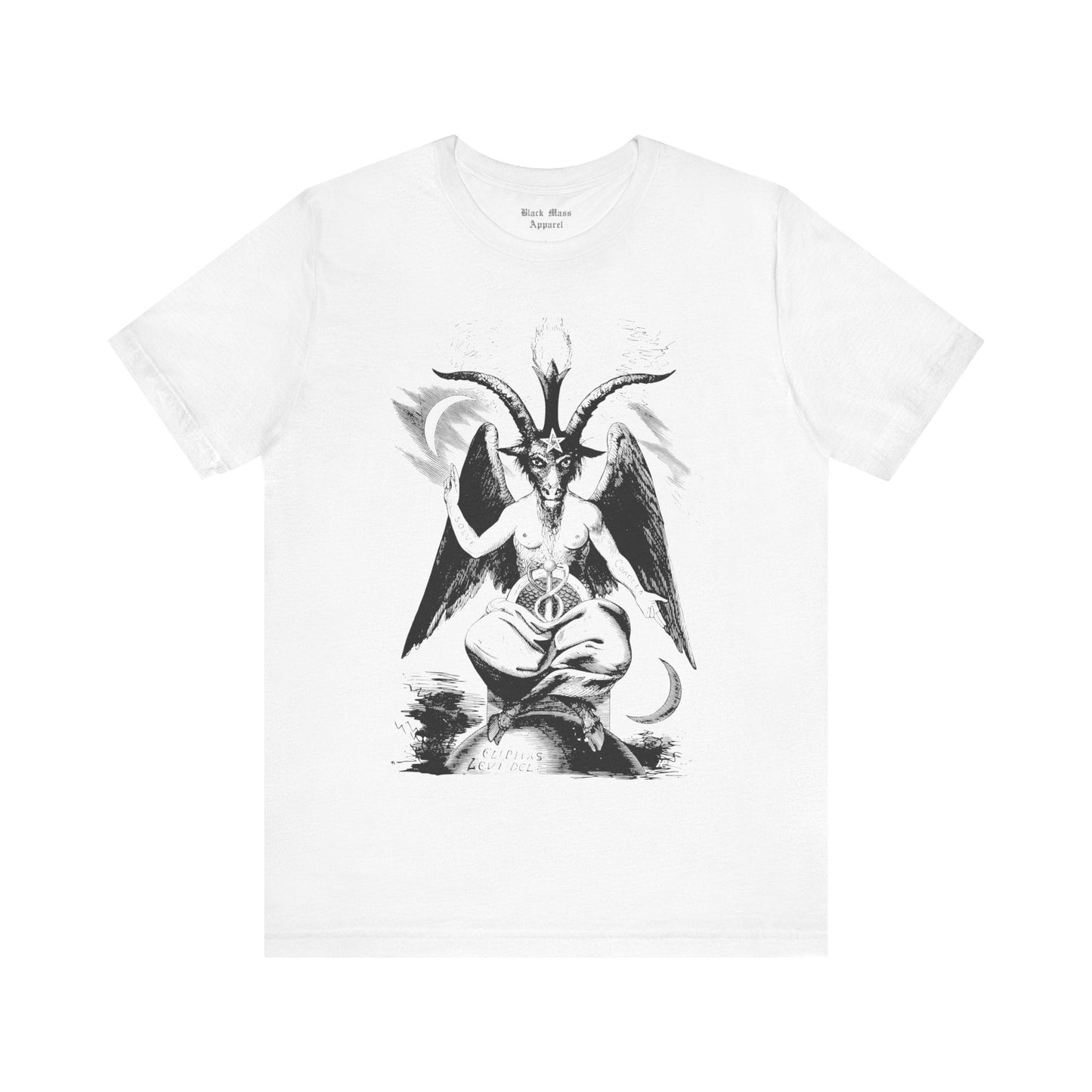 Baphomet, Eliphas Levi Art, Sabbatic Goat Shirt, Demon Tshirt, Gothic, Witchcraft, Occult, Black Magic Unisex Jersey Short Sleeve Tee - Black Mass Apparel - T - Shirt
