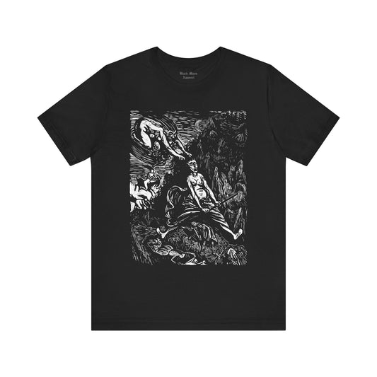 Hexenritt, Ernst Barlach Art, Vintage Occult Shirt, Witchcraft T-shirt, Magic, Creepy Art, Witchy Gothic Unisex Jersey Short Sleeve Tee - Black Mass Apparel - T-Shirt