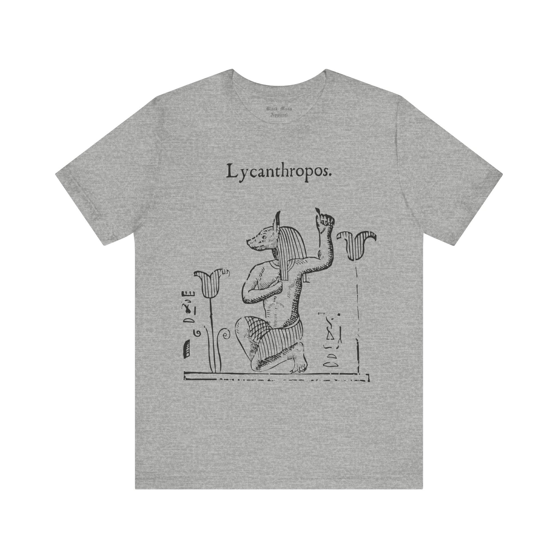 Lycanthropos, Werewolf Shirt, Lycanthrope T-shirt, Creepy Art Tshirt, Vintage Monster, Gothic Unisex Jersey Short Sleeve Tee - Black Mass Apparel - T-Shirt