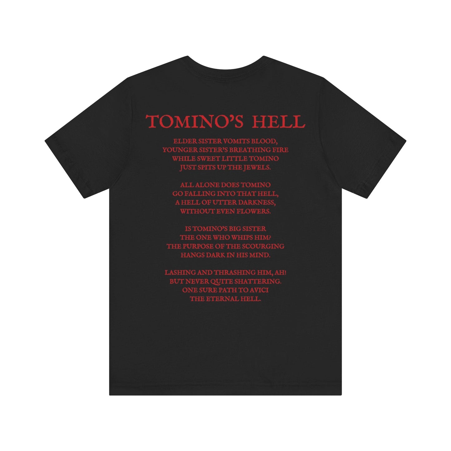 Tomino's Hell w/Backprint - Black Mass Apparel - T - Shirt