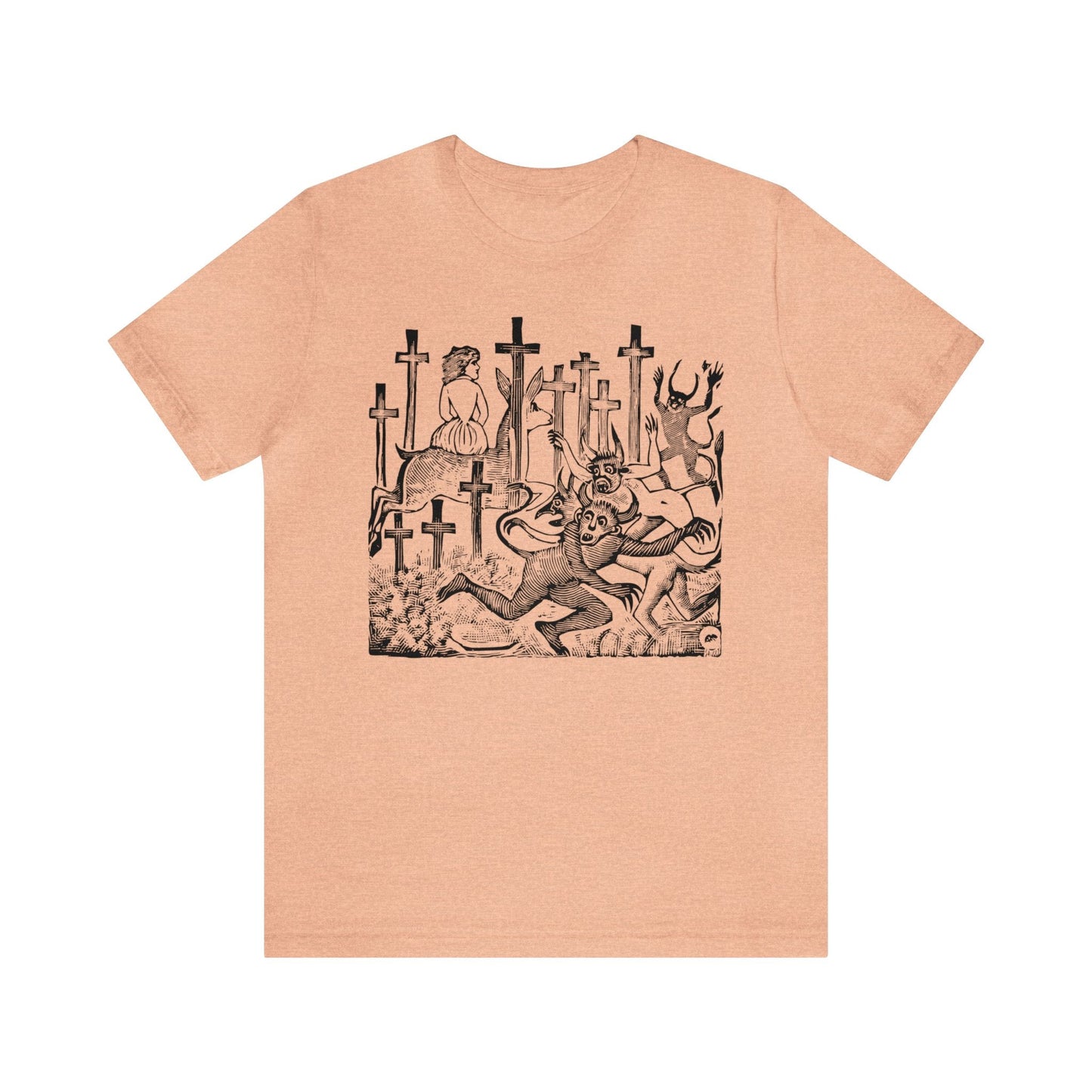 Demons Running Away - José Guadalupe Posada - Black Mass Apparel - T-Shirt