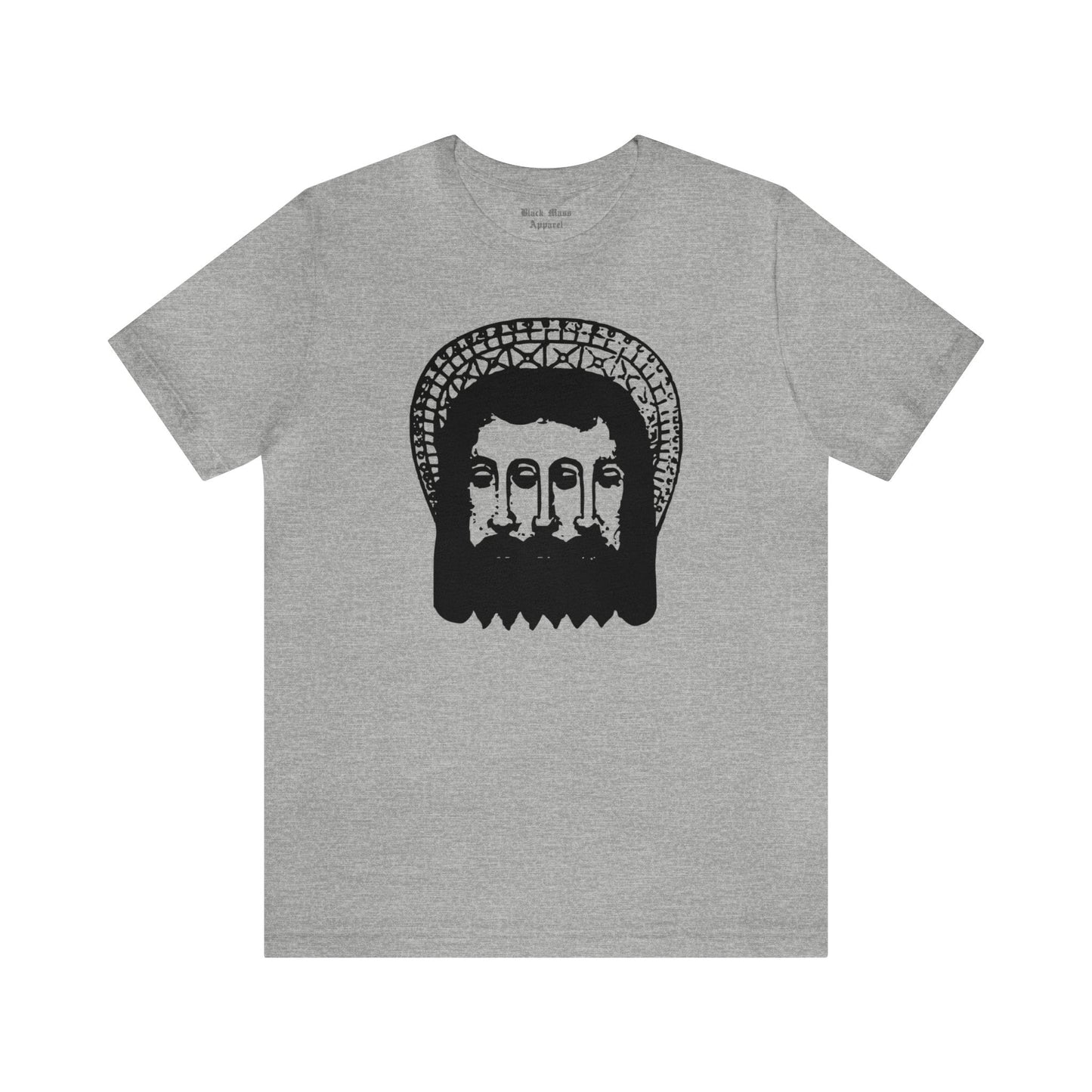 Faces of the Trinity, Surreal Psychedelic Angel T-shirt, Celestial Being Unisex Jersey Short Sleeve Tee - Black Mass Apparel - T-Shirt