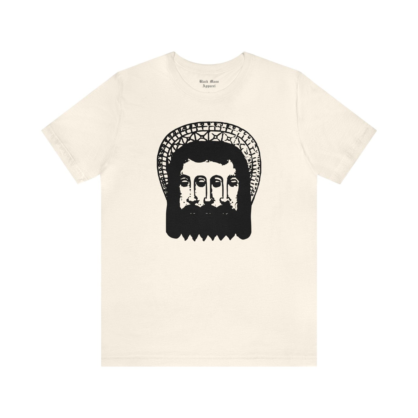 Faces of the Trinity, Surreal Psychedelic Angel T-shirt, Celestial Being Unisex Jersey Short Sleeve Tee - Black Mass Apparel - T-Shirt