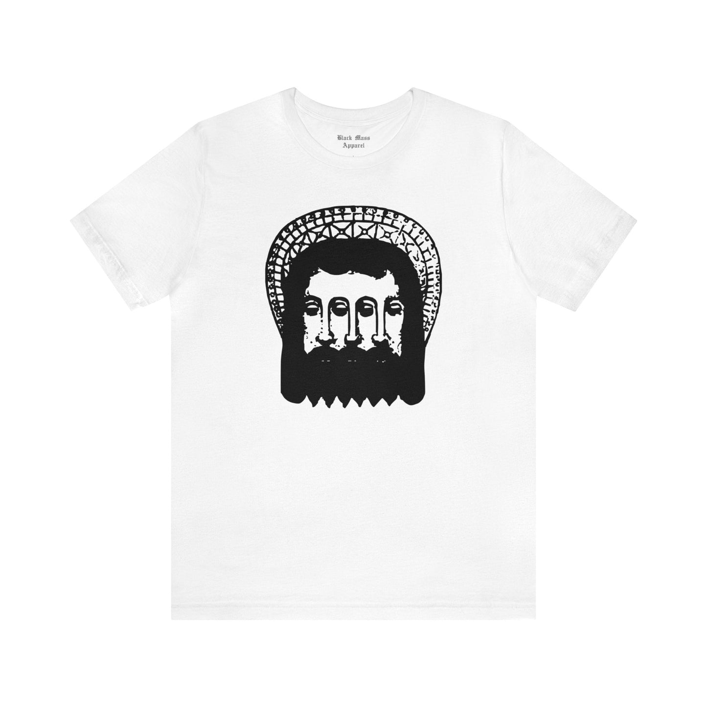 Faces of the Trinity, Surreal Psychedelic Angel T-shirt, Celestial Being Unisex Jersey Short Sleeve Tee - Black Mass Apparel - T-Shirt