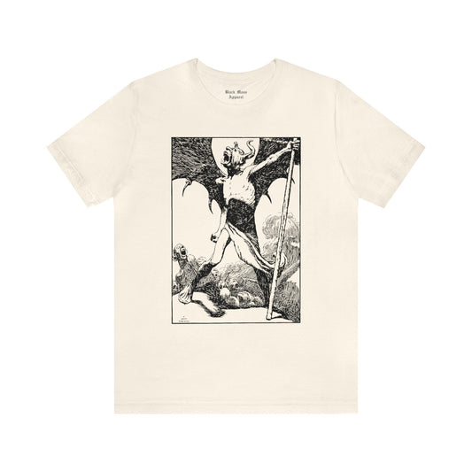 Lucifer Will Break Loose, William Heath Robinson T-shirt, Vintage Satan Art Shirt, Devil Unisex Jersey Short Sleeve Tee - Black Mass Apparel - T-Shirt