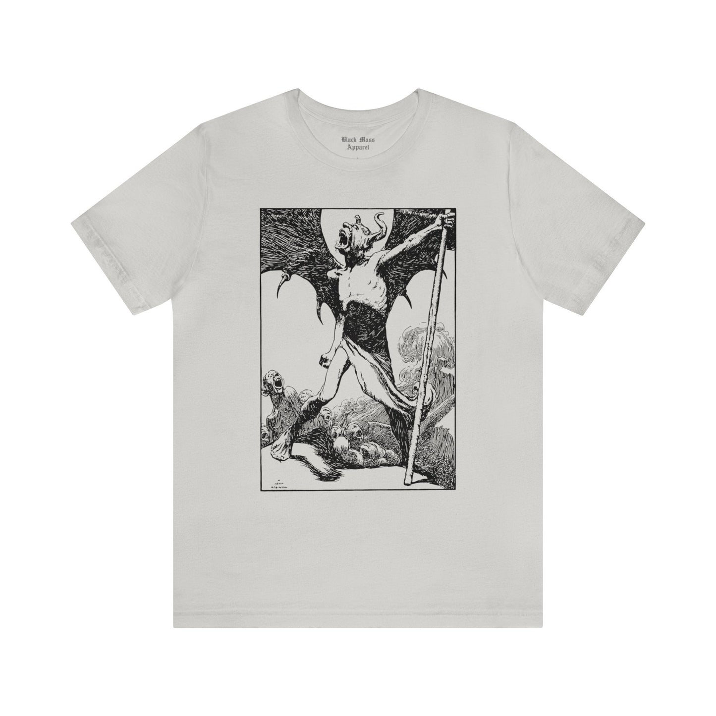Lucifer Will Break Loose, William Heath Robinson T-shirt, Vintage Satan Art Shirt, Devil Unisex Jersey Short Sleeve Tee - Black Mass Apparel - T-Shirt