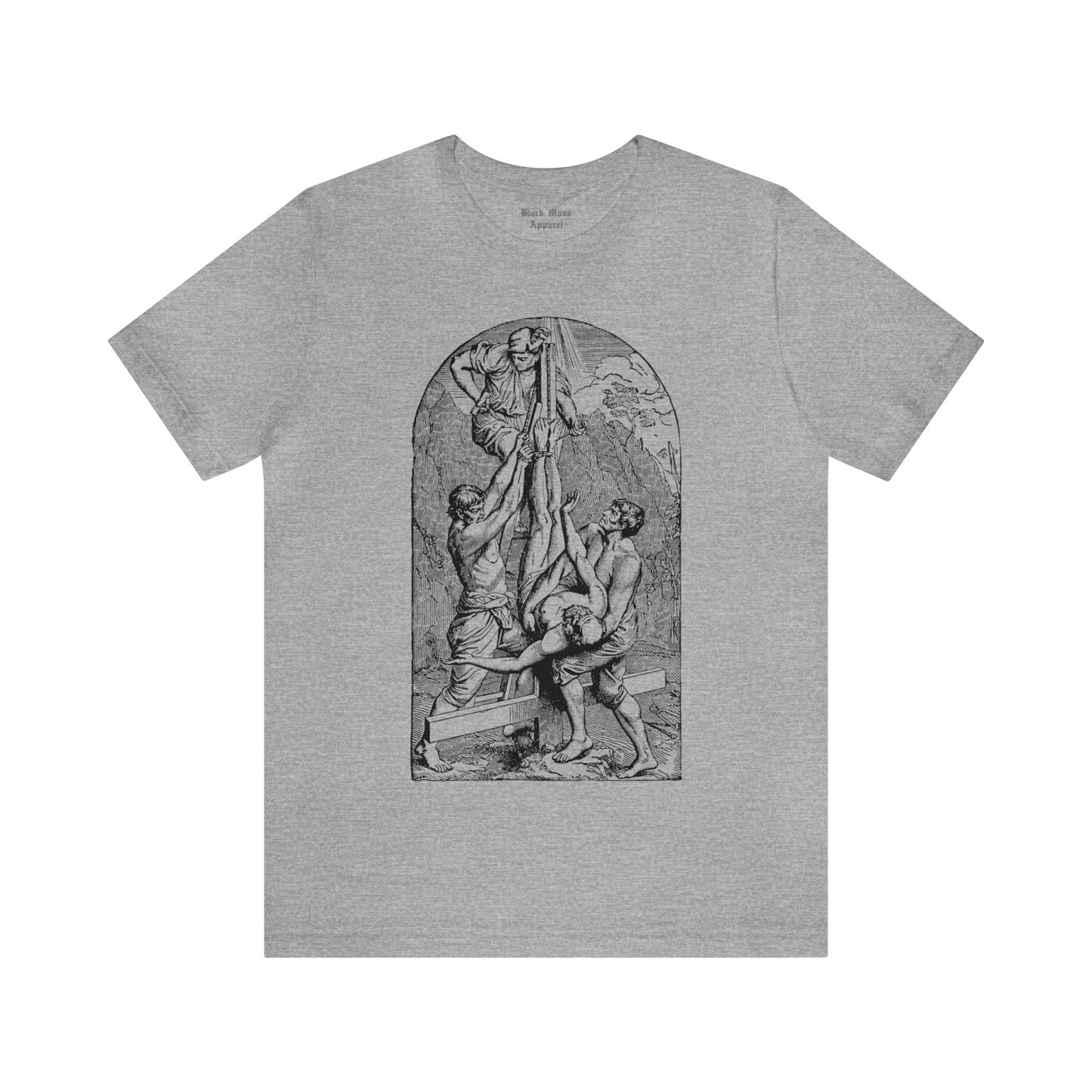 Peter Crucified Upside Down - Black Mass Apparel - T-Shirt