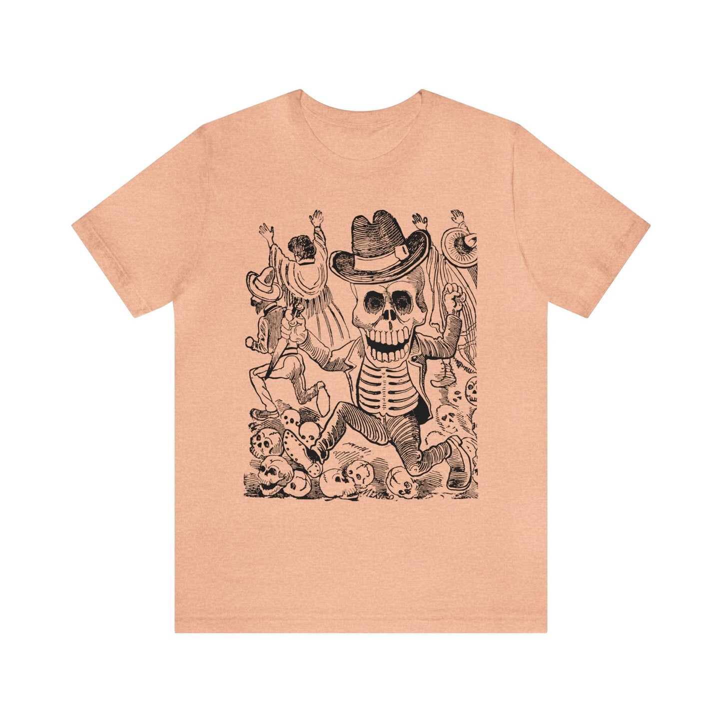 Skeleton With Knife - José Guadalupe Posada - Black Mass Apparel - T-Shirt