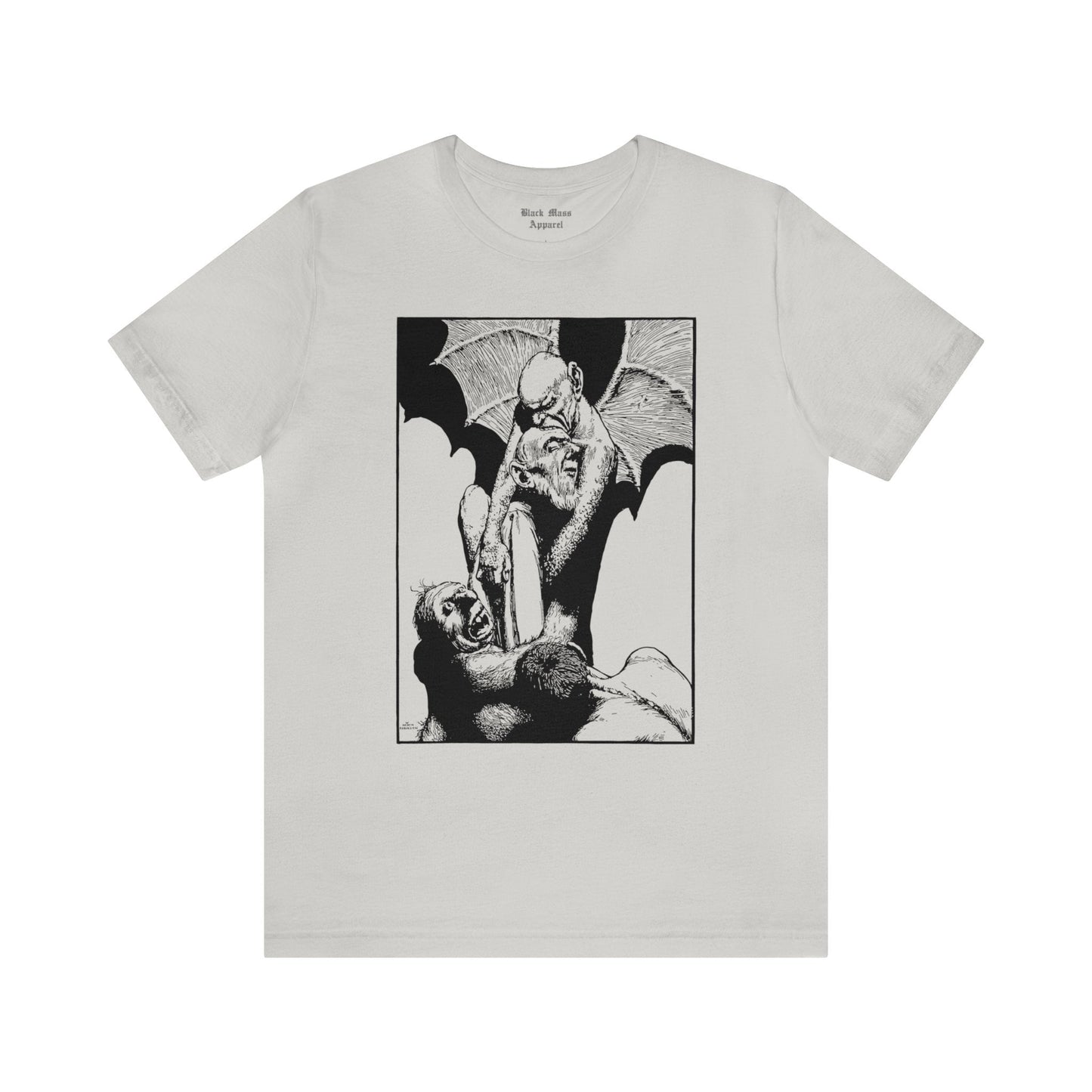 Terrible Coyl, William Heath Robinson T-shirt, Spooky Vintage Satan Shirt, Lucifer Tshirt, Creepy Art Unisex Jersey Short Sleeve Tee - Black Mass Apparel - T-Shirt