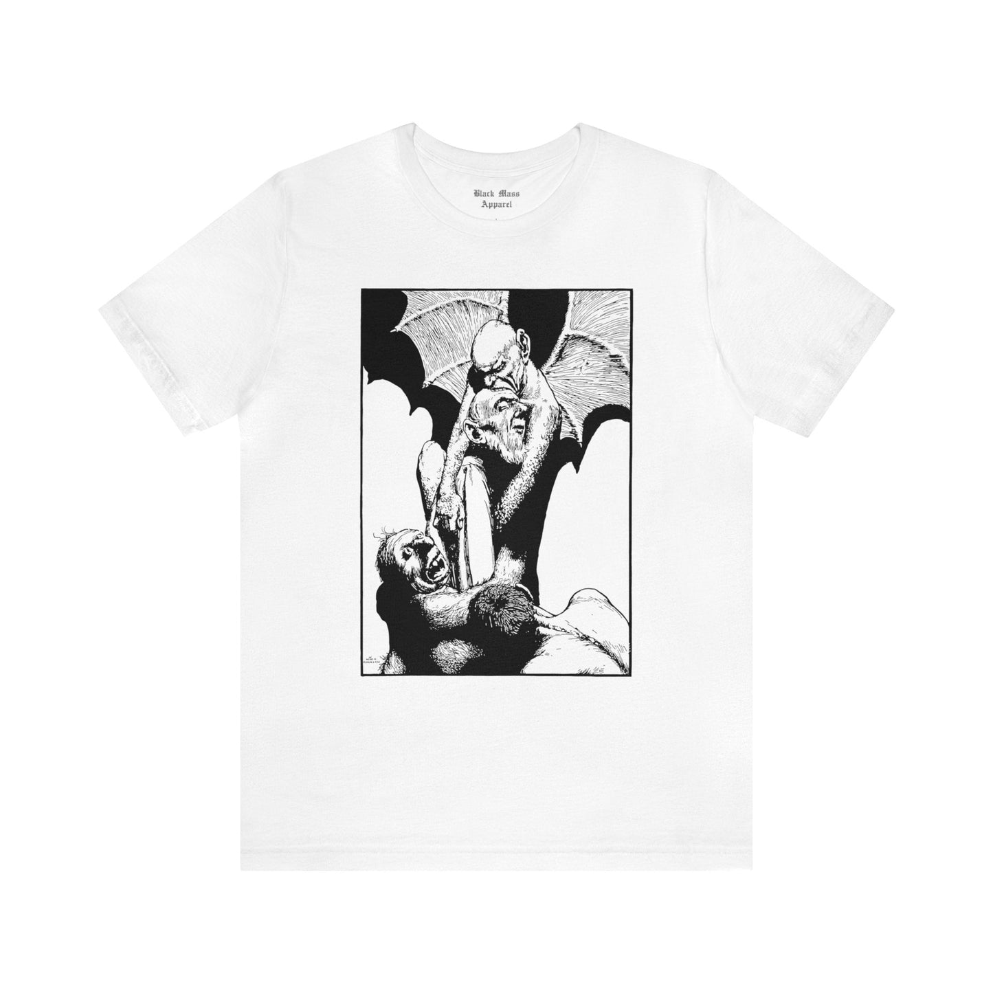 Terrible Coyl, William Heath Robinson T-shirt, Spooky Vintage Satan Shirt, Lucifer Tshirt, Creepy Art Unisex Jersey Short Sleeve Tee - Black Mass Apparel - T-Shirt