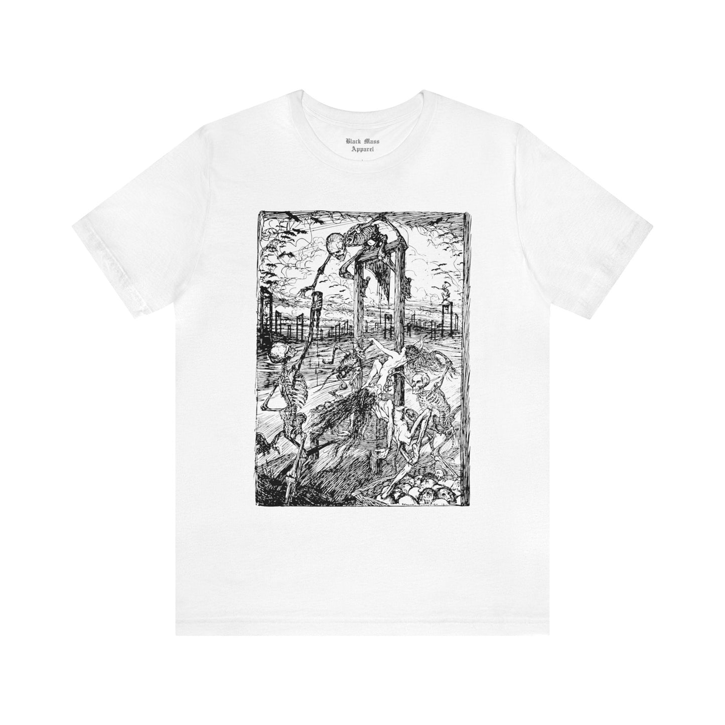 The Gods Are Athirst, Edmund Joseph Sullivan T-shirt, Spooky Death Shirt, Vintage Creepy Art, Danse Macabre Unisex Jersey Short Sleeve Tee - Black Mass Apparel - T-Shirt