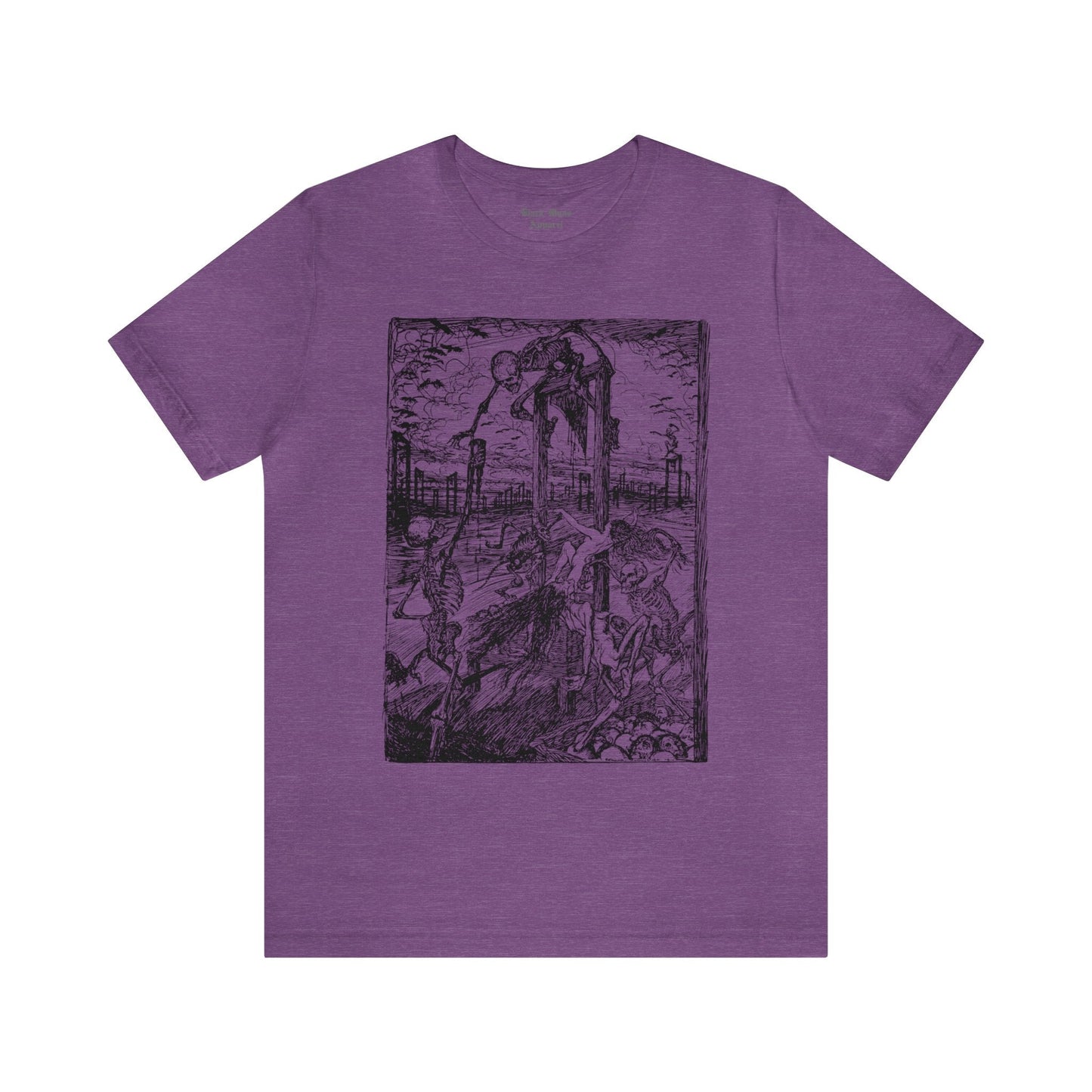The Gods Are Athirst, Edmund Joseph Sullivan T-shirt, Spooky Death Shirt, Vintage Creepy Art, Danse Macabre Unisex Jersey Short Sleeve Tee - Black Mass Apparel - T-Shirt