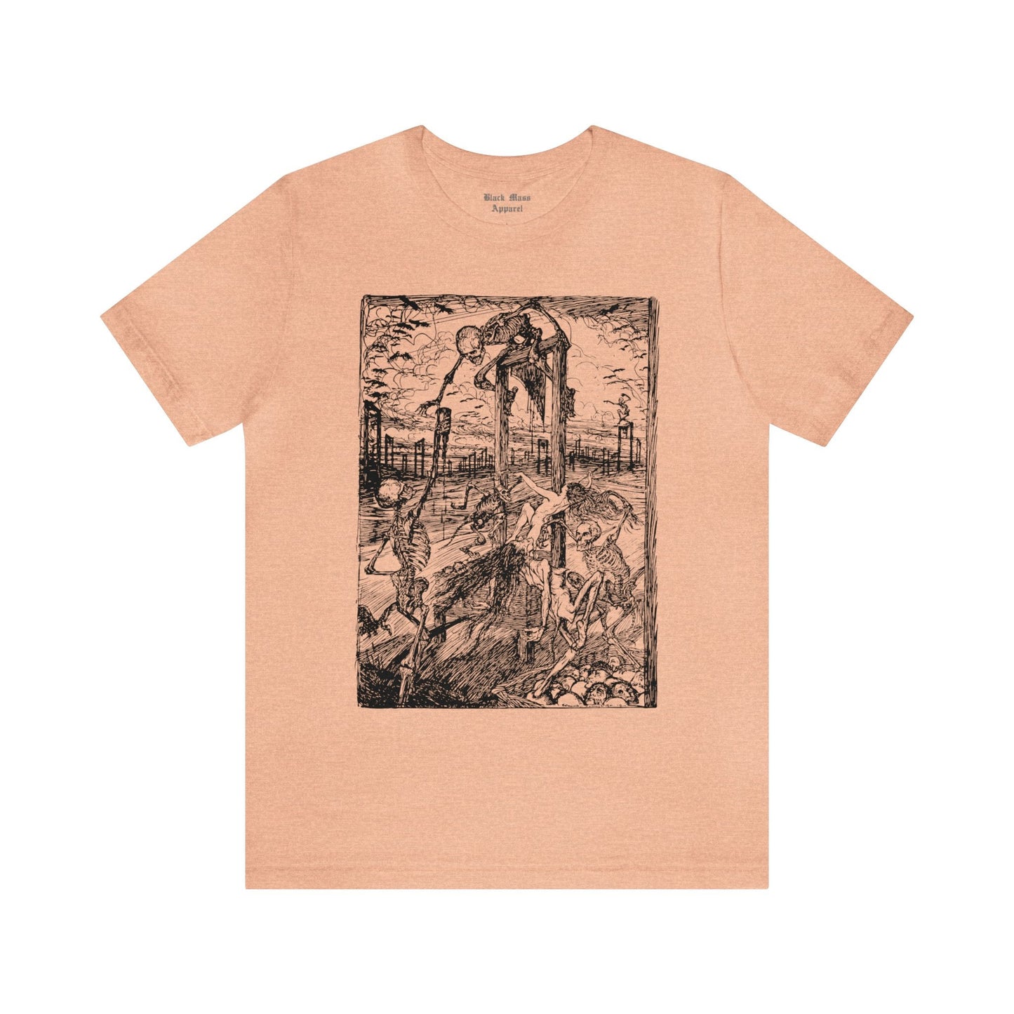 The Gods Are Athirst, Edmund Joseph Sullivan T-shirt, Spooky Death Shirt, Vintage Creepy Art, Danse Macabre Unisex Jersey Short Sleeve Tee - Black Mass Apparel - T-Shirt