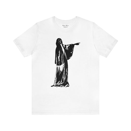 The Spectre, JH Brown Art Shirt, Ghost T-shirt, Creepy, Spooky Graphic Tshirt, Gift For Goths Unisex Jersey Short Sleeve Tee - Black Mass Apparel - T-Shirt