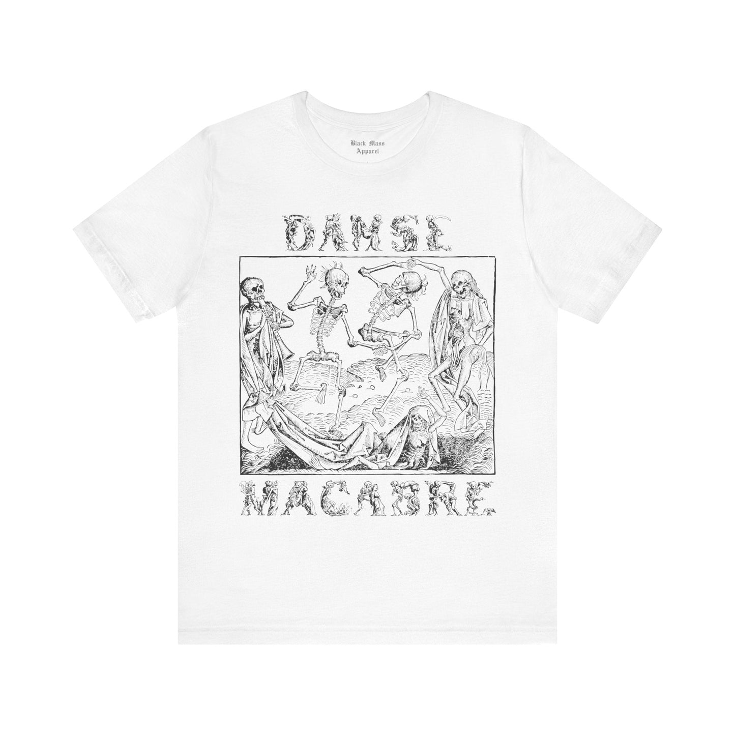 Danse Macabre, Vintage Gothic Art Shirt, The Dance of Death T-shirt, Goth Fashion Unisex Jersey Short Sleeve Tee - Black Mass Apparel - T-Shirt