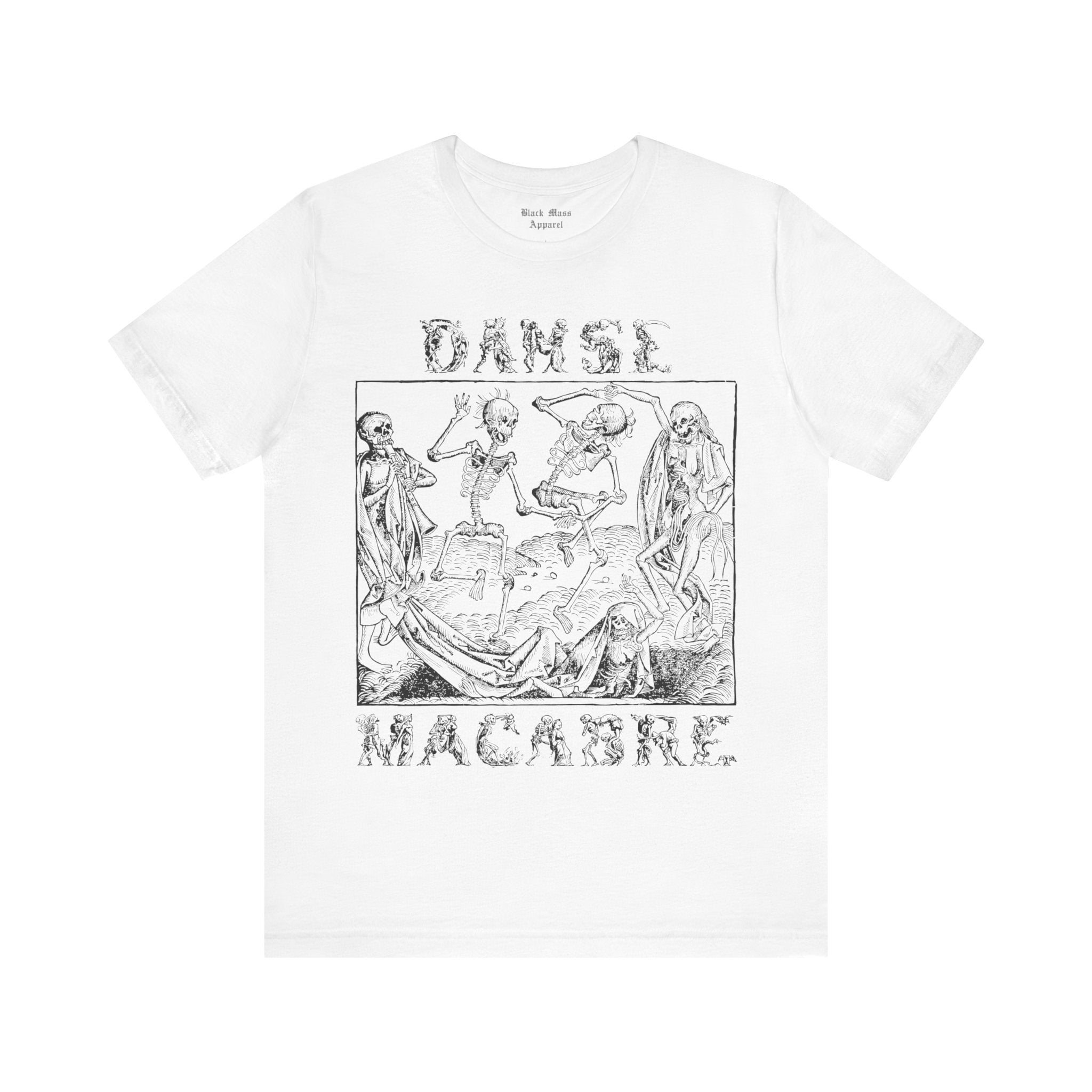 Danse Macabre, Vintage Gothic Art Shirt, The Dance of Death T-shirt, Goth Fashion Unisex Jersey Short Sleeve Tee - Black Mass Apparel - T-Shirt