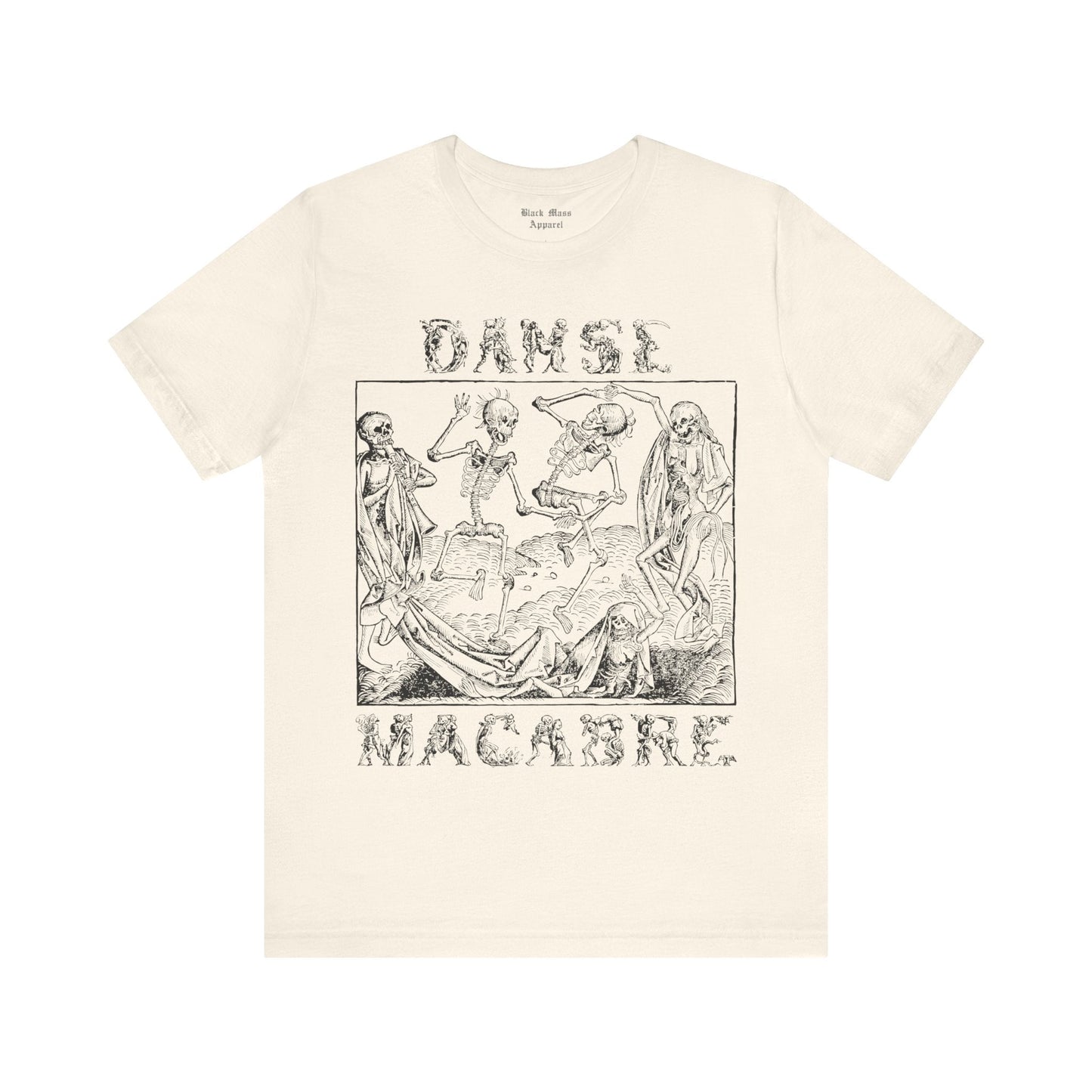 Danse Macabre, Vintage Gothic Art Shirt, The Dance of Death T-shirt, Goth Fashion Unisex Jersey Short Sleeve Tee - Black Mass Apparel - T-Shirt