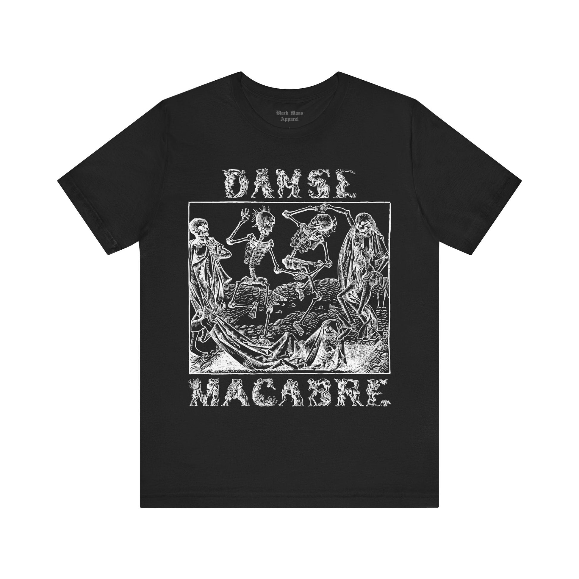 Danse Macabre, Vintage Gothic Art Shirt, The Dance of Death T-shirt, Goth Fashion Unisex Jersey Short Sleeve Tee - Black Mass Apparel - T-Shirt