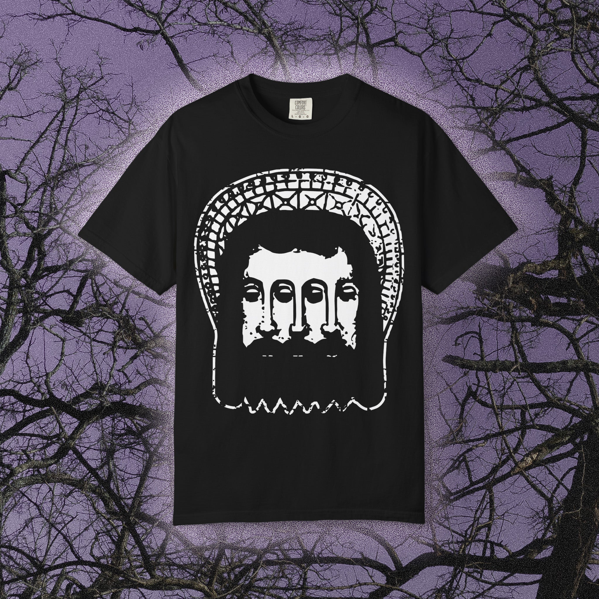 Faces of the Trinity (Comfort Colors) - Black Mass Apparel - T-Shirt