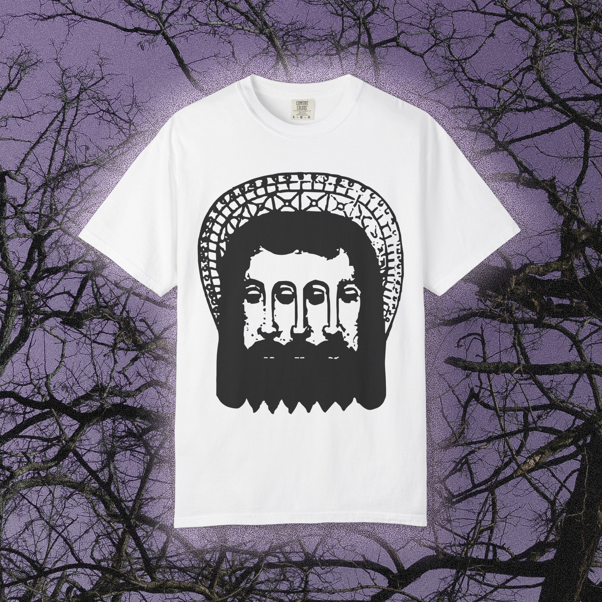 Faces of the Trinity (Comfort Colors) - Black Mass Apparel - T-Shirt