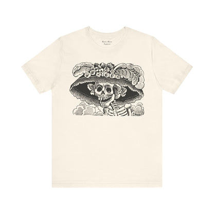 La Calavera Catrina T - shirt - Posada Mexican Art Shirt - Black Mass Apparel - T - Shirt