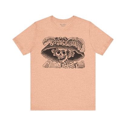 La Calavera Catrina T - shirt - Posada Mexican Art Shirt - Black Mass Apparel - T - Shirt