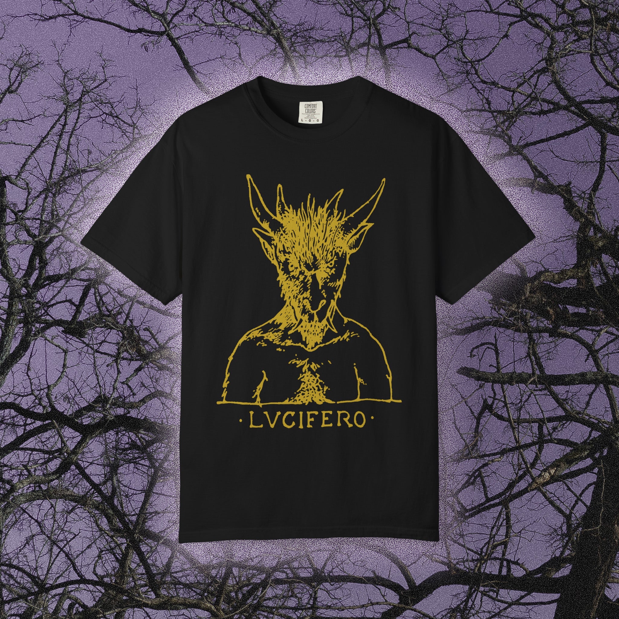 Lvcifero (Comfort Colors) - Black Mass Apparel - T-Shirt