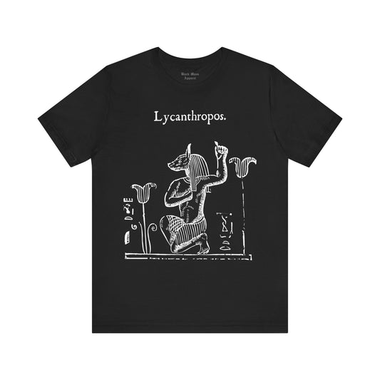 Lycanthropos, Werewolf Shirt, Lycanthrope T-shirt, Creepy Art Tshirt, Vintage Monster, Gothic Unisex Jersey Short Sleeve Tee - Black Mass Apparel - T-Shirt