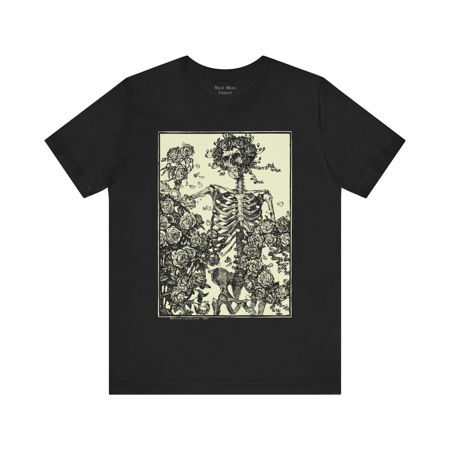 Skeleton and Roses - Black Mass Apparel - T - Shirt