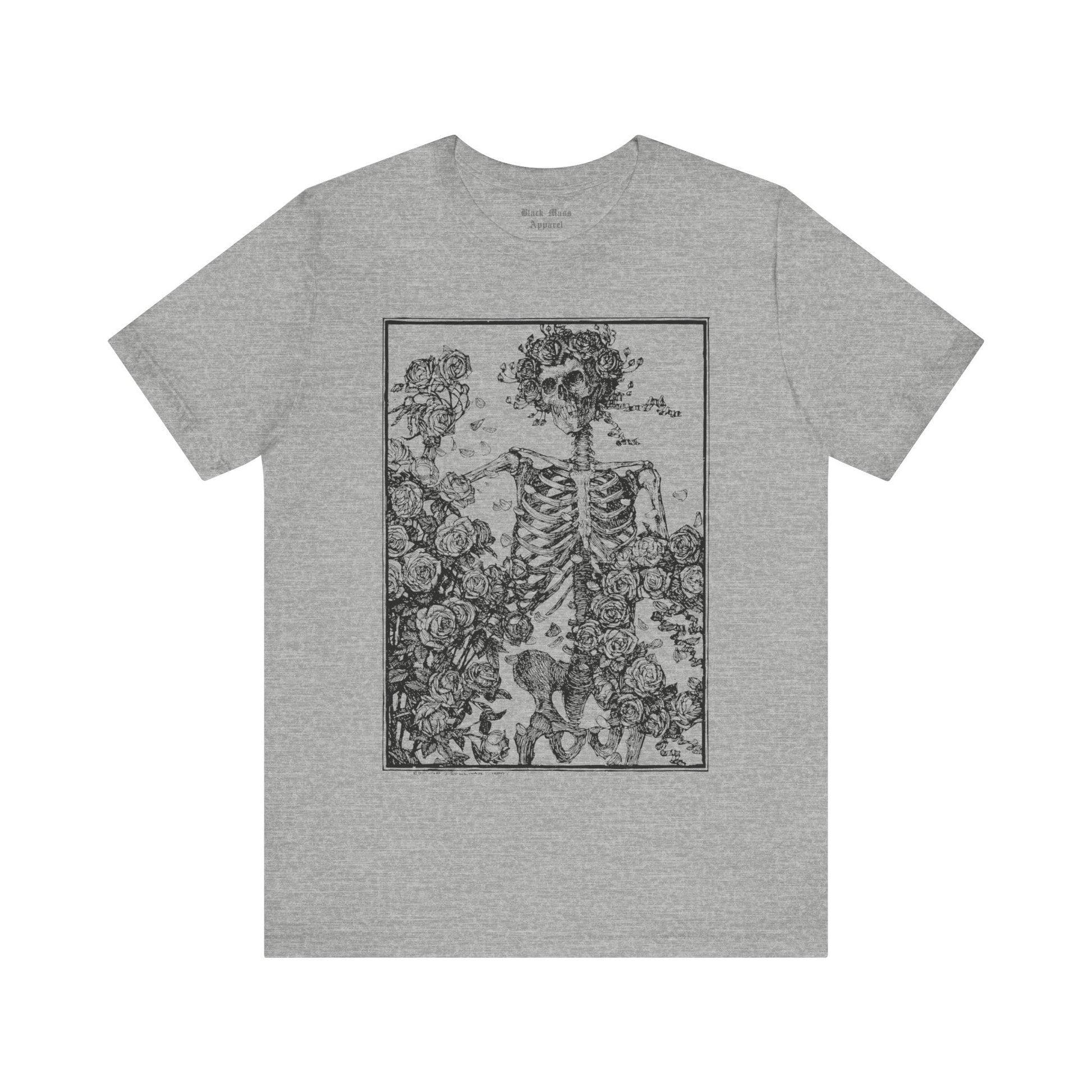 Skeleton and Roses - Black Mass Apparel - T - Shirt