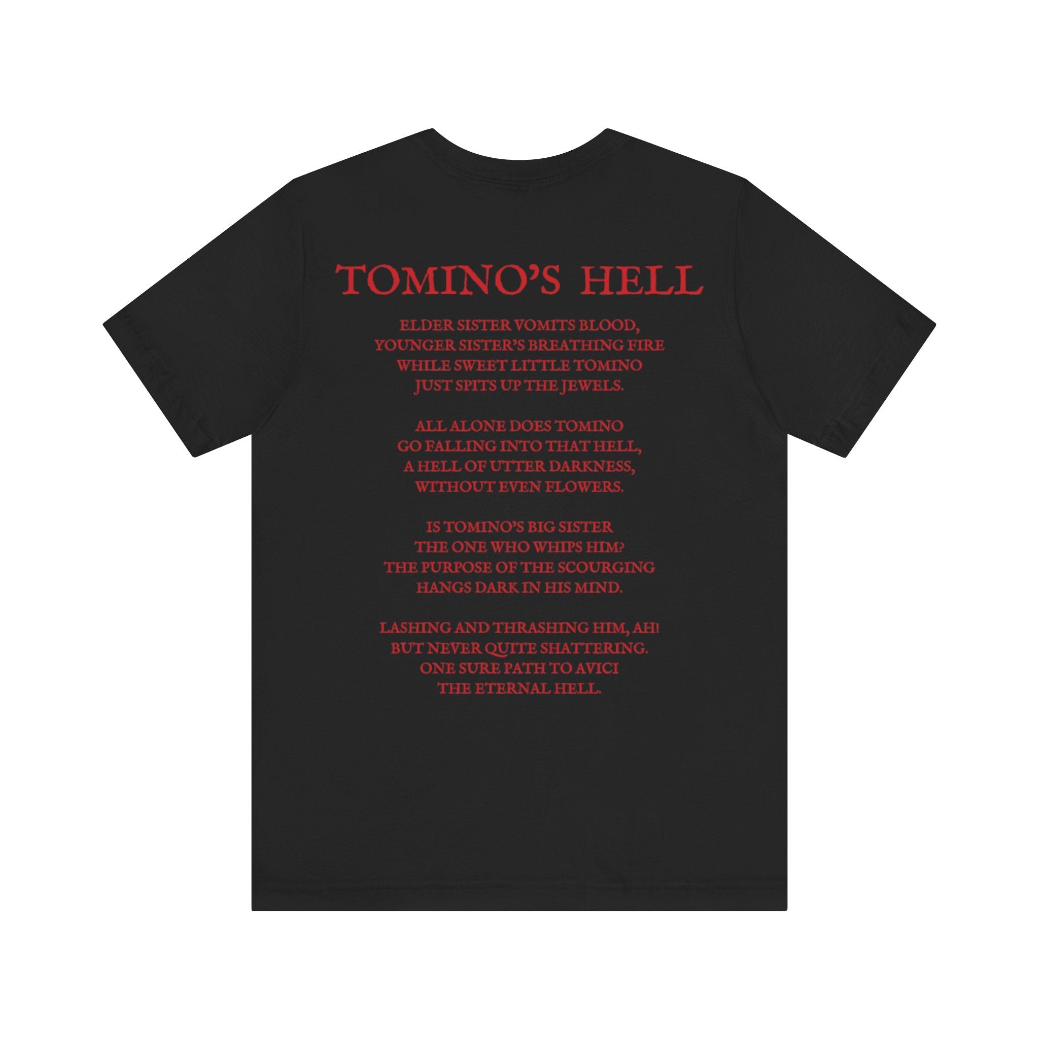 Tomino's Hell w/Backprint - Black Mass Apparel - T - Shirt