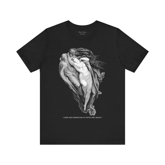 Unto One Death, Gustave Dore Art, Vintage Shirt, Creepy Gothic T - shirt, Dantes Inferno Tshirt, Goth Fashion Unisex Short Sleeve Tee - Black Mass Apparel - T - Shirt