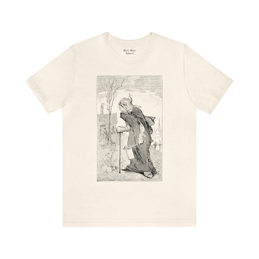 A Wandering Leper Shirt, Vintage Art Tshirt, Renaissance Unisex Jersey Short Sleeve Tee - Black Mass Apparel - T-Shirt