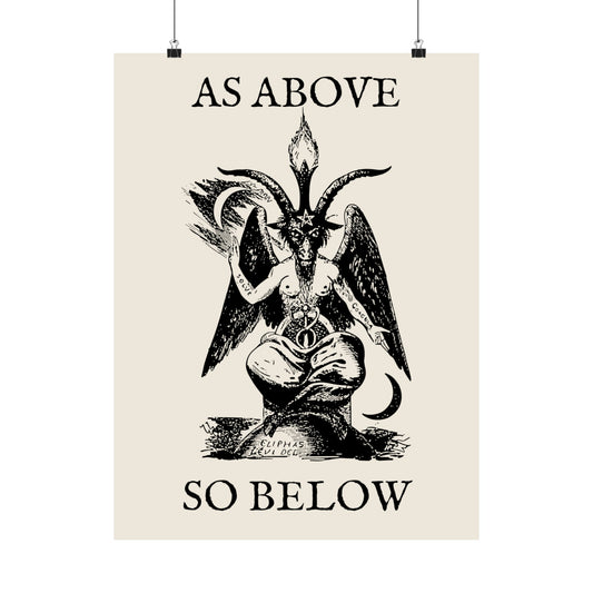 As Above, So Below - Art Print - Black Mass Apparel - Poster