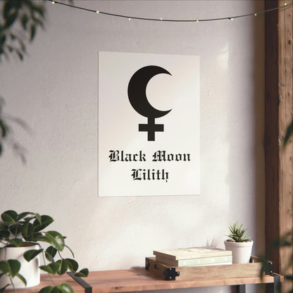 Black Moon Lilith Art Print - Lilith 18 x 24 Matte Posters - Black Mass Apparel - Poster