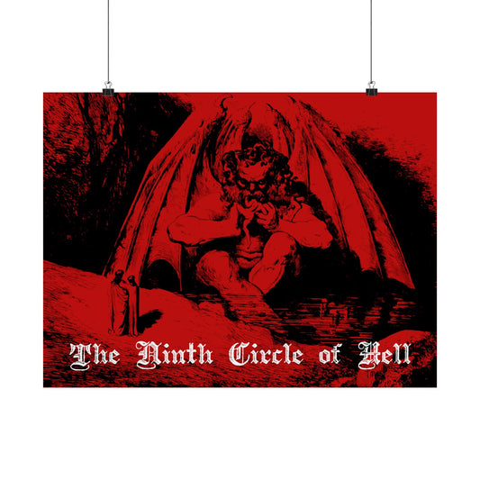 Dante's Inferno - The Ninth Circle of Hell Art Print - Poster - Black Mass Apparel - Poster
