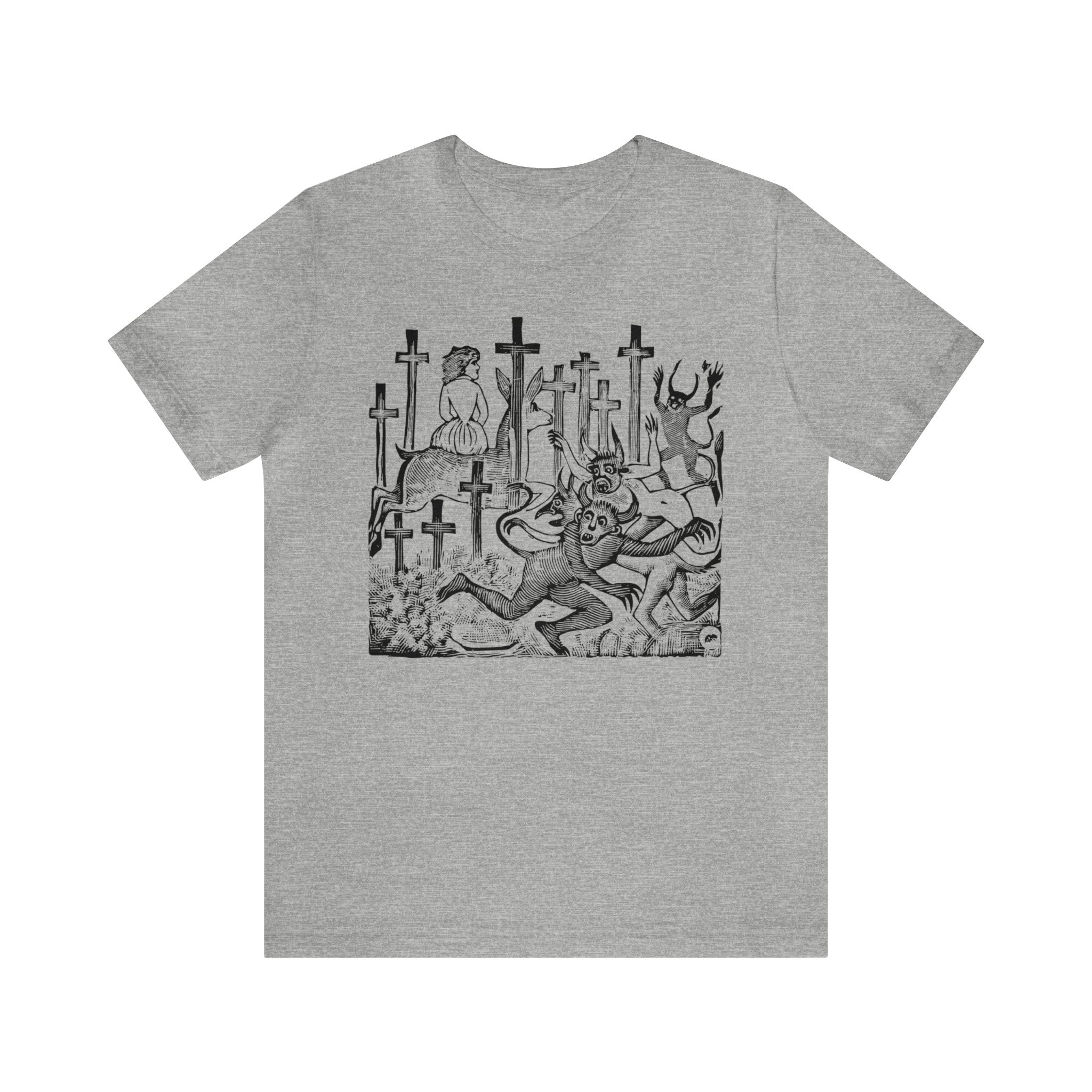 Demons Running Away - José Guadalupe Posada - Black Mass Apparel - T-Shirt