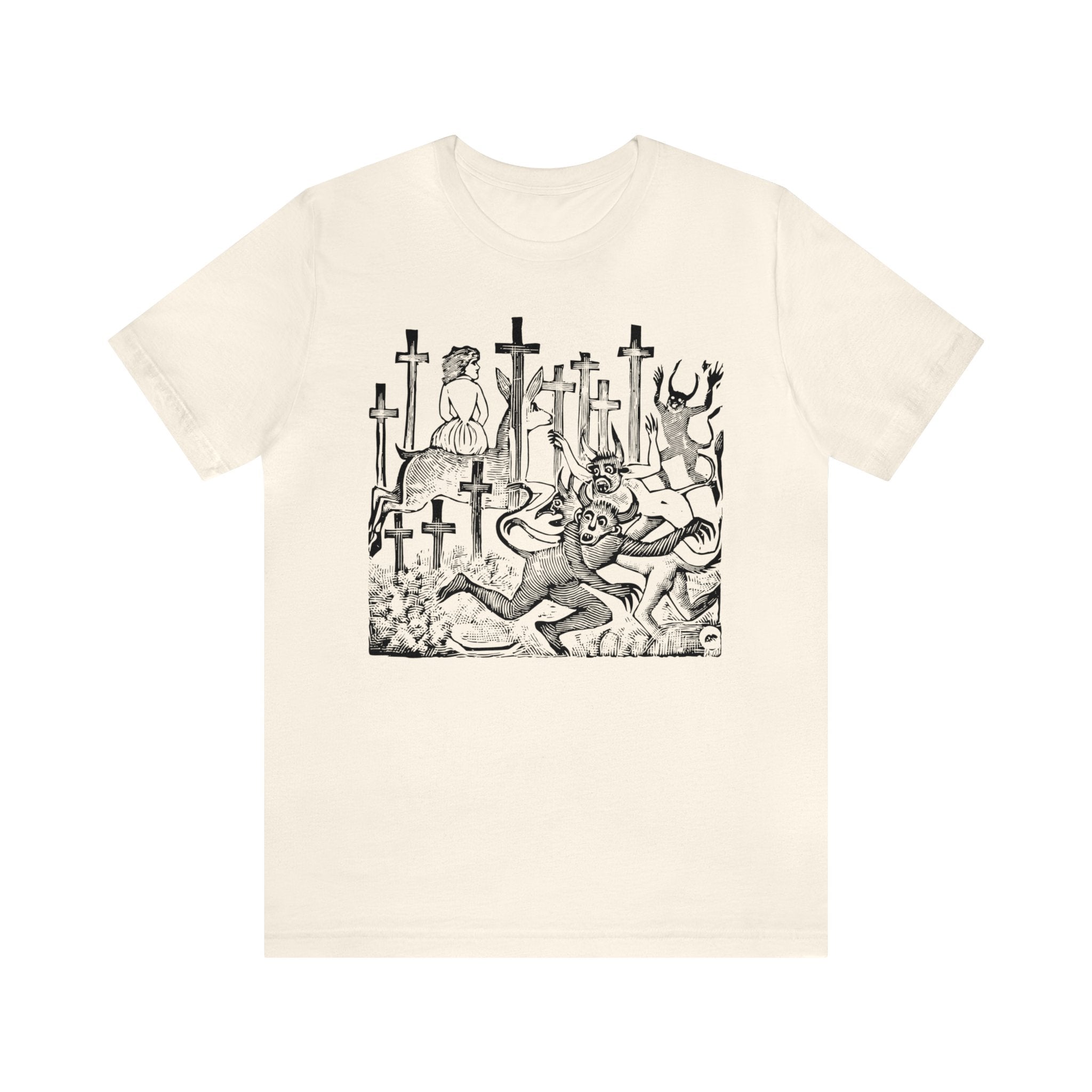 Demons Running Away - José Guadalupe Posada - Black Mass Apparel - T-Shirt