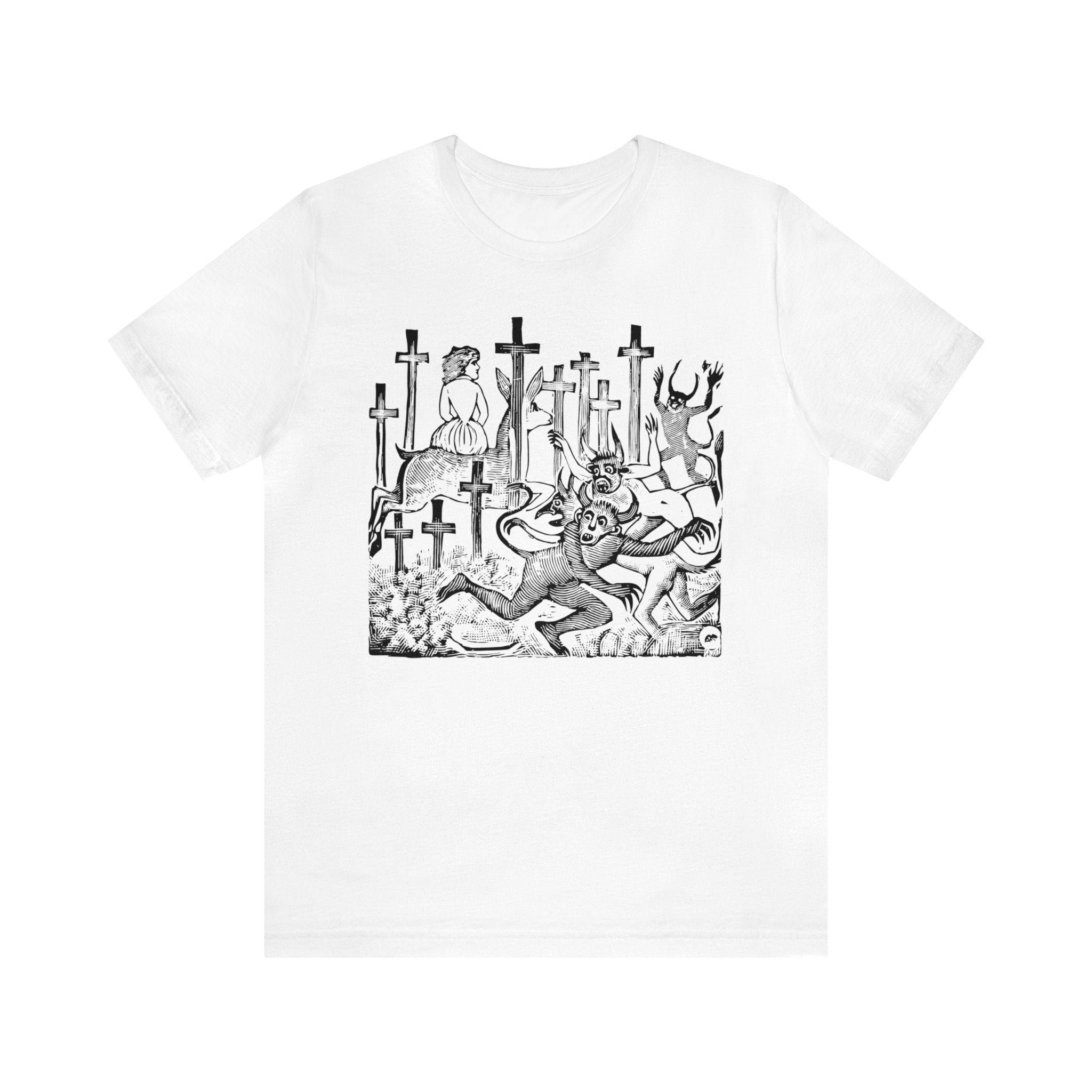 Demons Running Away - José Guadalupe Posada - Black Mass Apparel - T-Shirt