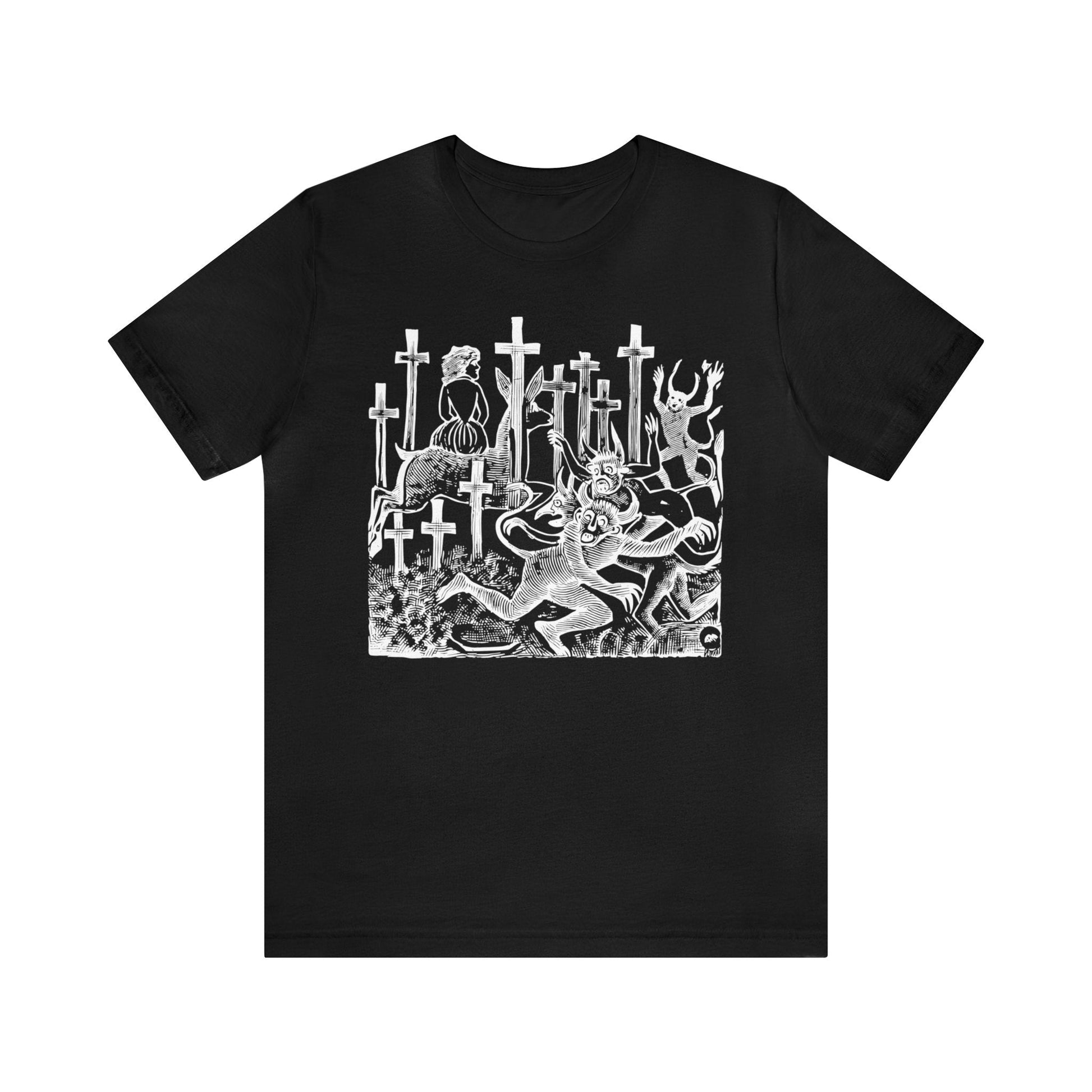 Demons Running Away - José Guadalupe Posada - Black Mass Apparel - T-Shirt