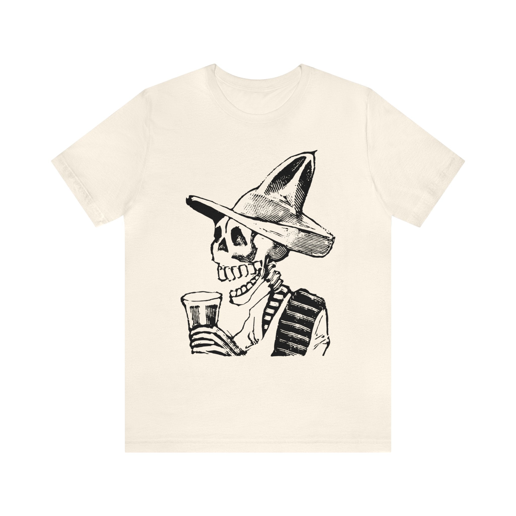 Drinking Skeleton - José Guadalupe Posada - Black Mass Apparel - T-Shirt