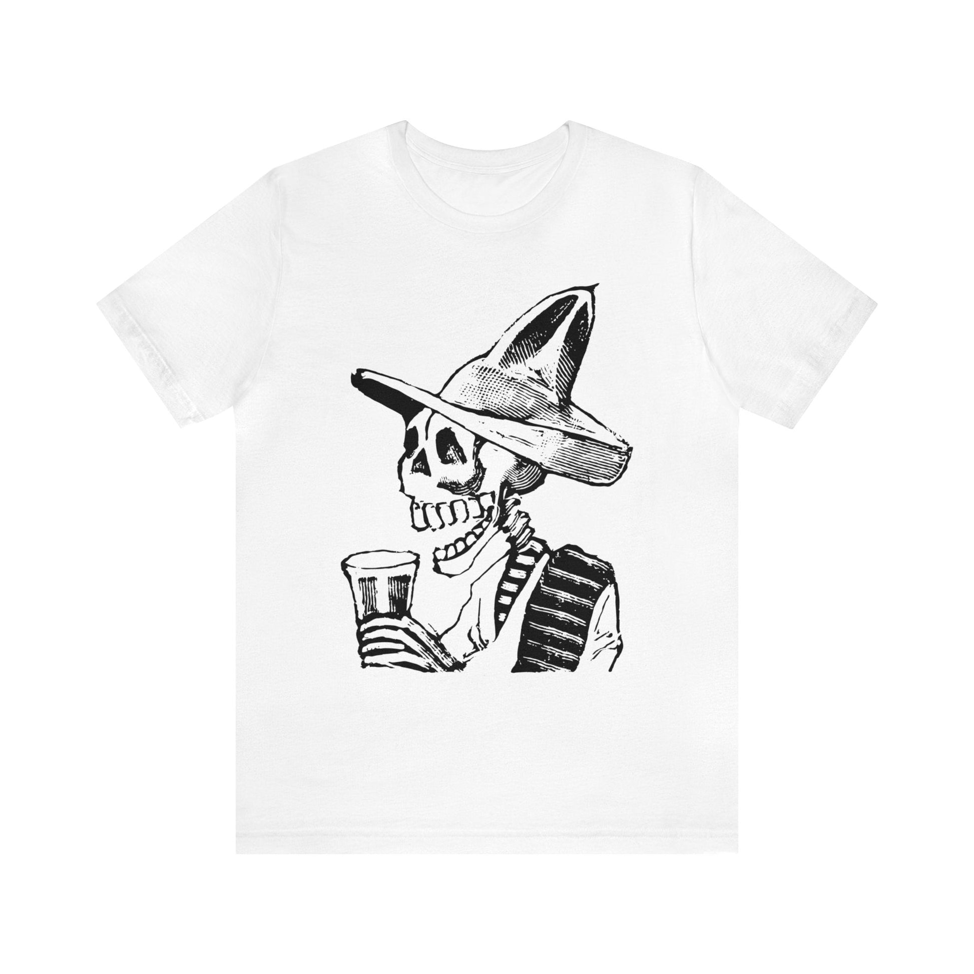 Drinking Skeleton - José Guadalupe Posada - Black Mass Apparel - T-Shirt
