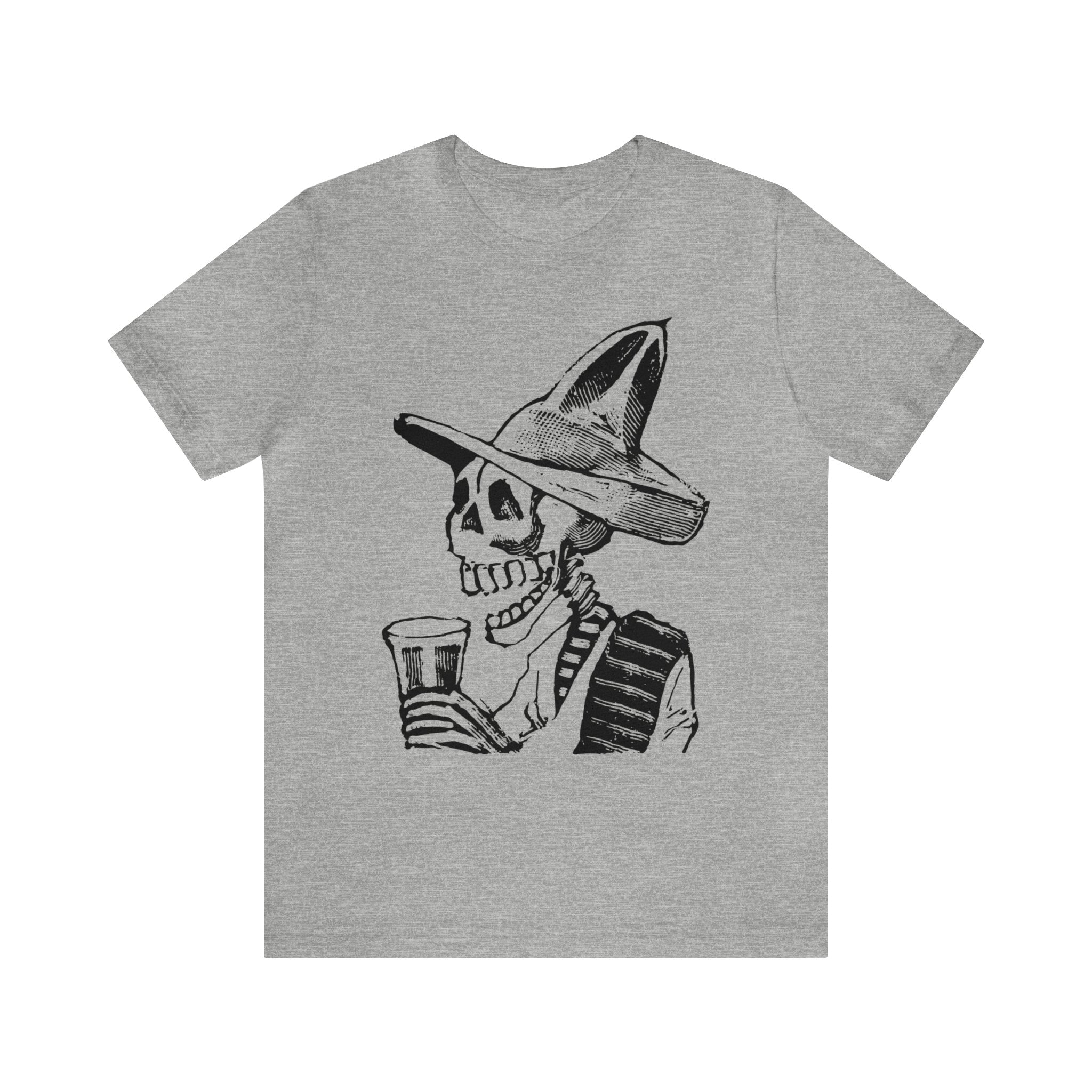 Drinking Skeleton - José Guadalupe Posada - Black Mass Apparel - T-Shirt