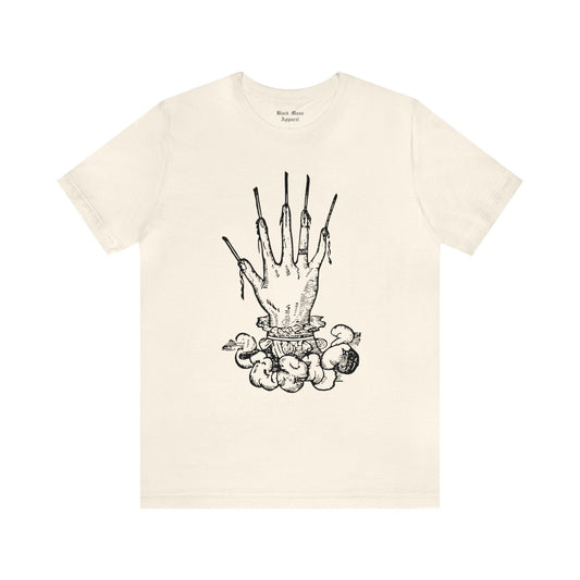 Hand of Glory, Vintage Occult Shirt, Witchcraft T-shirt, Magic, Creepy Art, Witchy Unisex Jersey Short Sleeve Tee - Black Mass Apparel - T-Shirt