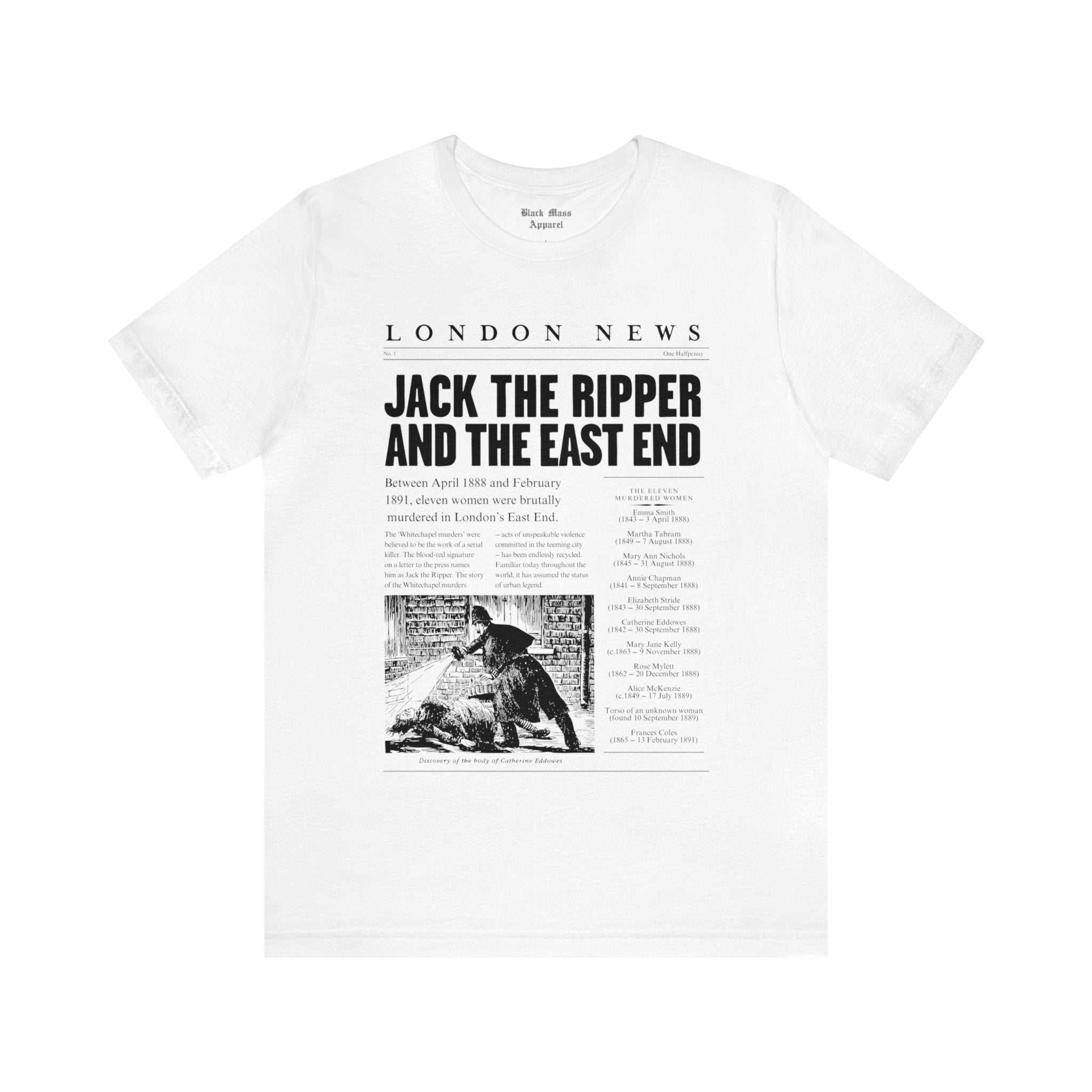 Jack the Ripper Newspaper - Black Mass Apparel - T-Shirt