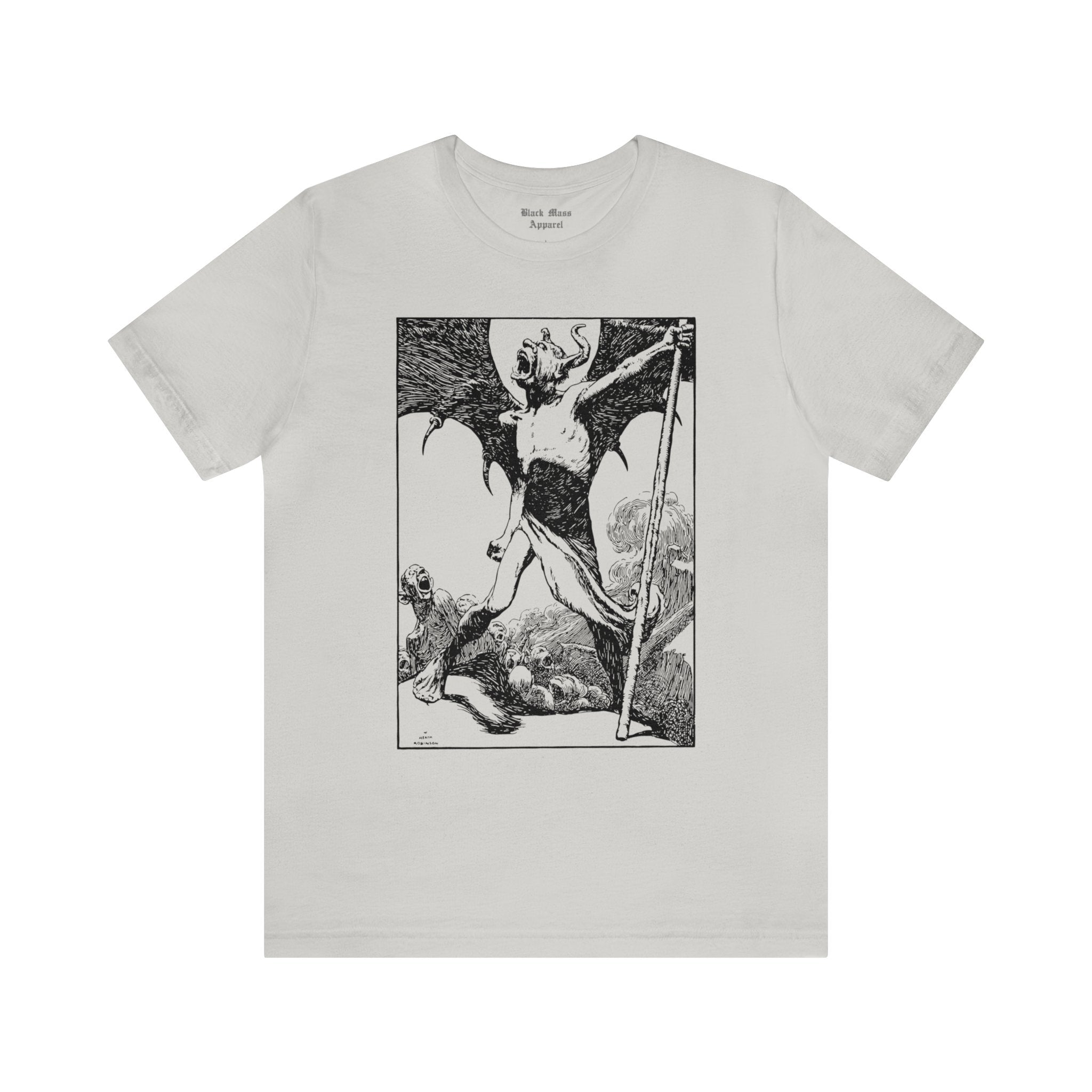 Lucifer Will Break Loose, William Heath Robinson T-shirt, Vintage Satan Art Shirt, Devil Unisex Jersey Short Sleeve Tee - Black Mass Apparel - T-Shirt