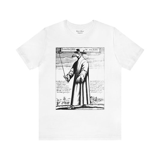 Plague Doctor, Medieval Art T-shirt, Black Death Shirt, Renaissance, Creepy, Vintage, Historical Art Unisex Jersey Short Sleeve Tee - Black Mass Apparel - T-Shirt