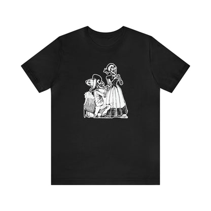 Posada Cupids Skeleton T-shirt - La Calavera De Cupido Mexican Art Shirt - Black Mass Apparel - T-Shirt