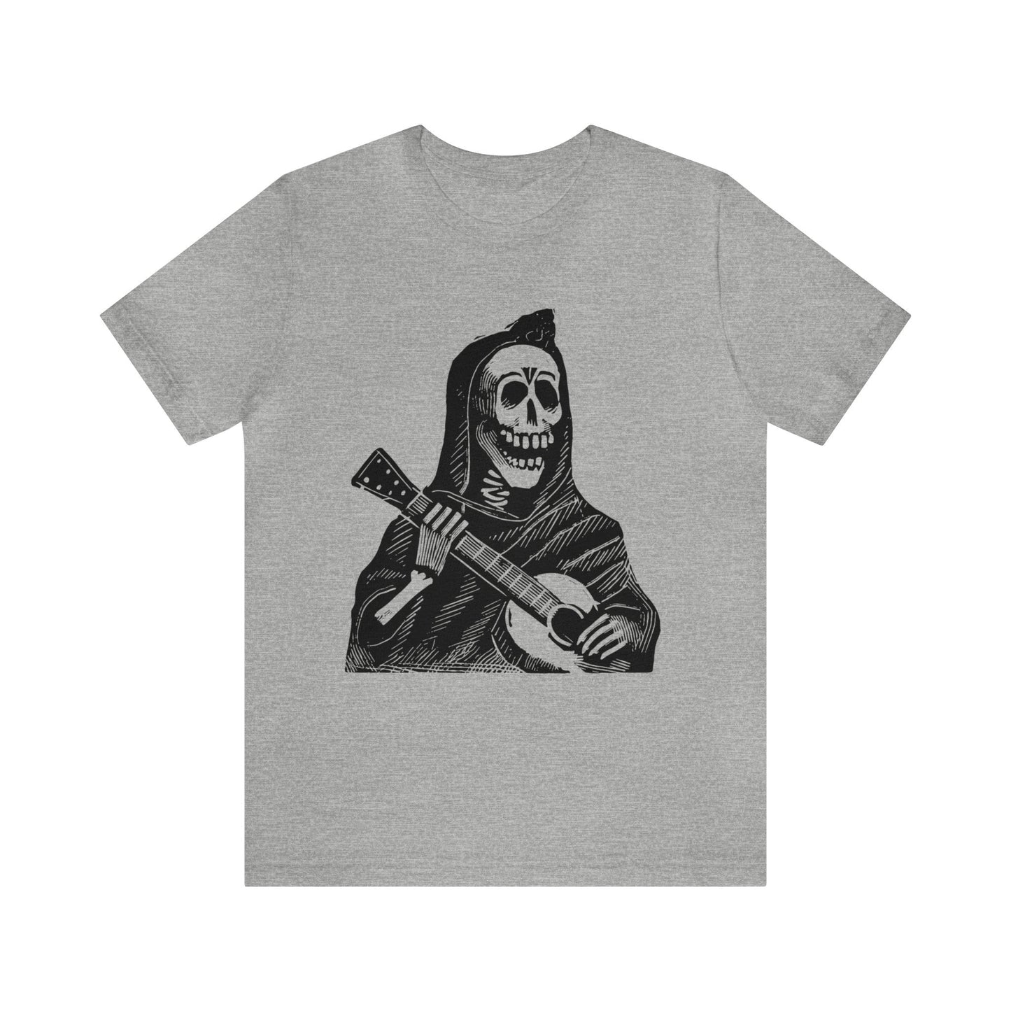 Skeleton Playing The Guitar - José Guadalupe Posada - Black Mass Apparel - T-Shirt