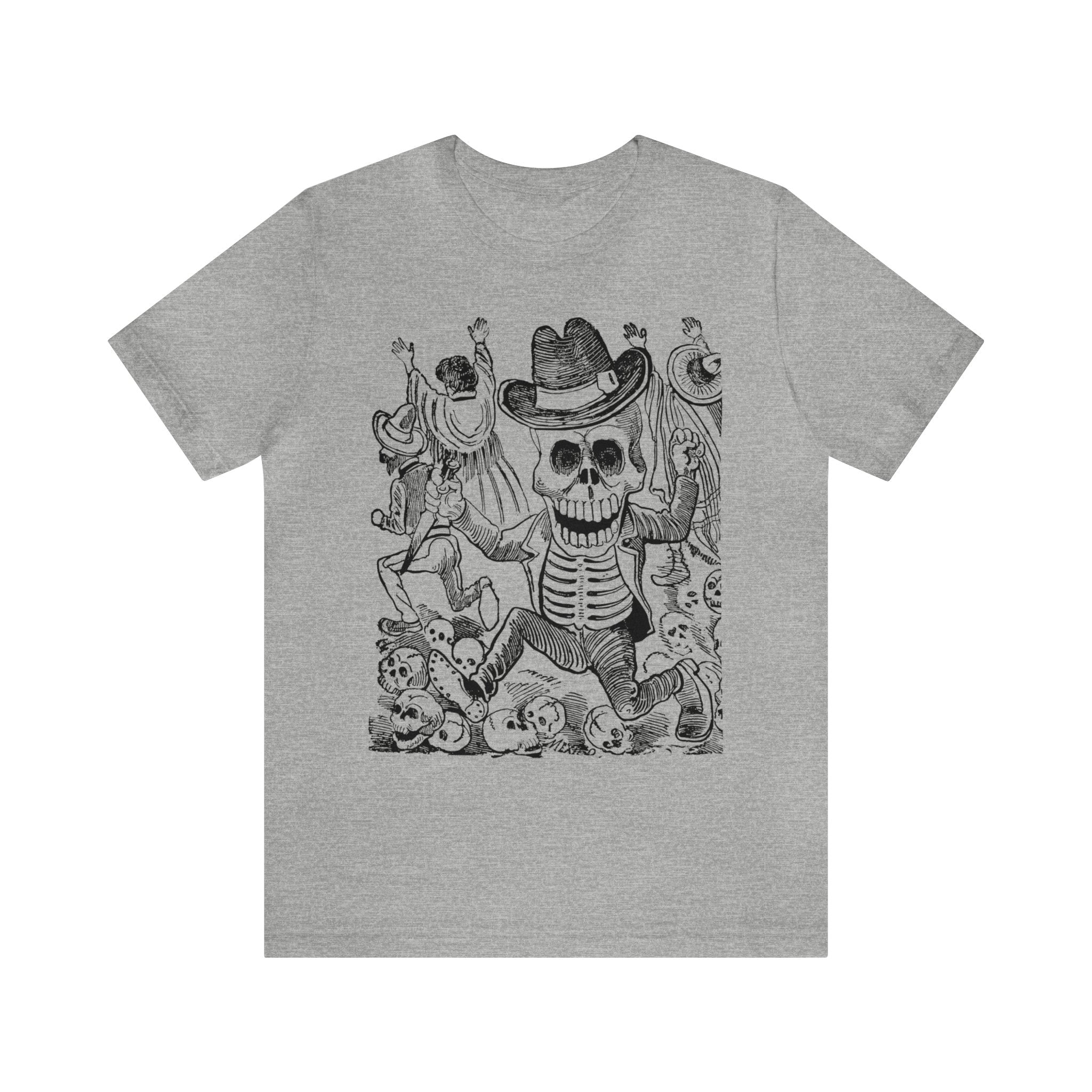 Skeleton With Knife - José Guadalupe Posada - Black Mass Apparel - T-Shirt